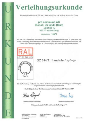 RAL-Zertifikat